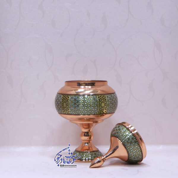 شکلات خوری مس و خاتم سایز 25 - Image 2
