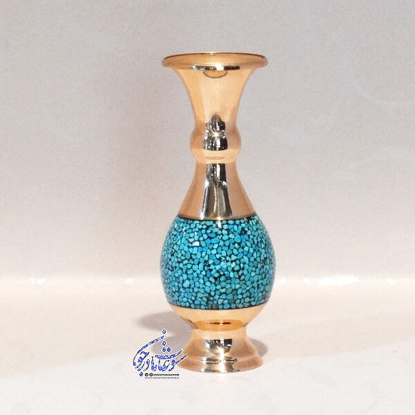 گلدان فیروزه کوب مدل صراحی سایز 16