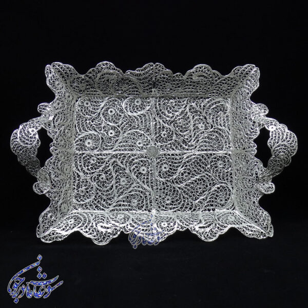 سینی لب دالبر دسته ملیله سایز کوچک