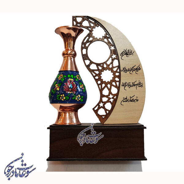 تندیس گلدان مس و پرداز سایز 16