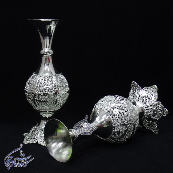 گلدان توپی ملیله کاری