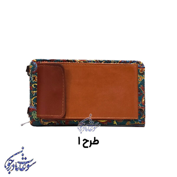 کیف پول ترمه و چرم - Image 2
