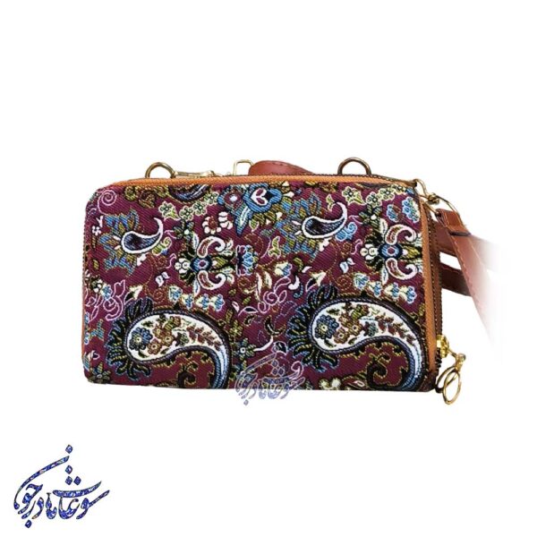 کیف پول ترمه و چرم - Image 4
