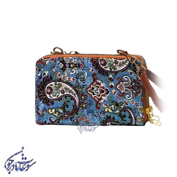 کیف پول ترمه و چرم - Image 5