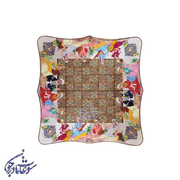 تخته نرد لب دالبر طرح مجلس بزم