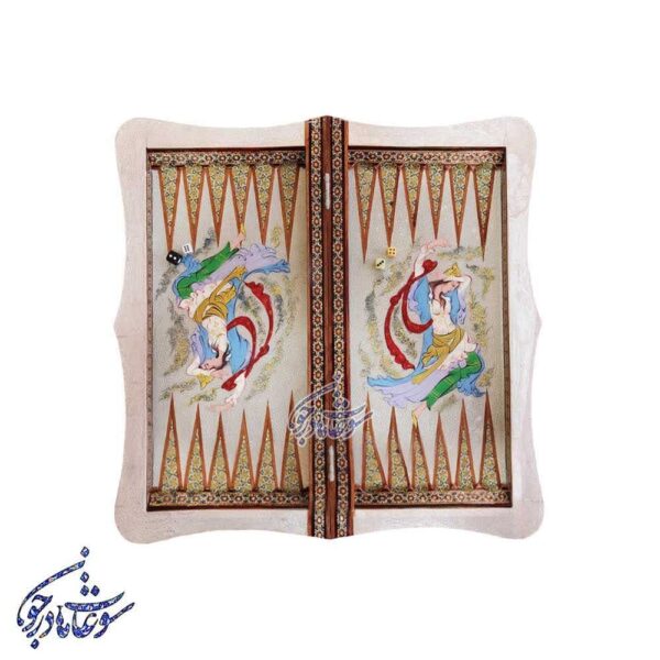 تخته نرد لب دالبر طرح مجلس بزم
