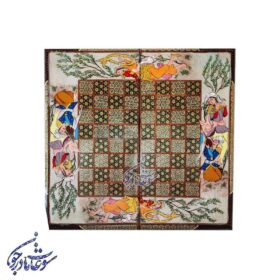 تخته نرد طرح لیلی و مجنون