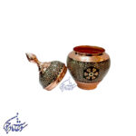 قندان مس و خاتم ترنج کوچک پس زمینه سفید