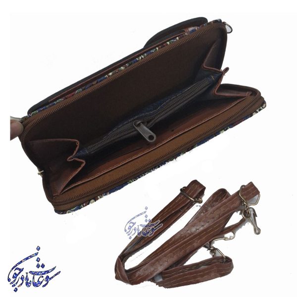 کیف پول ترمه و چرم - Image 9