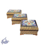 جعبه بغل کاس خاتم طرح گل و مرغ