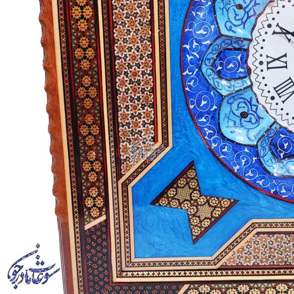 حاشیه ساعت خاتم و مینای 4 گوش