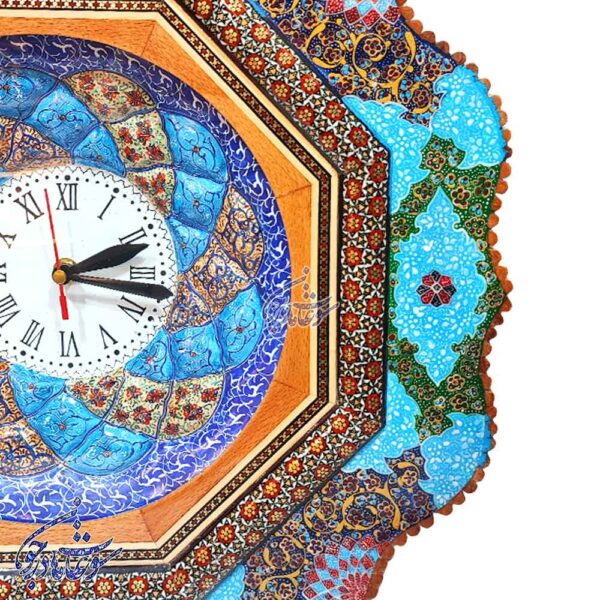 حاشیه ساعت تذهیب 8 گوش
