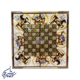 تخته نرد خاتم طرح چوگان
