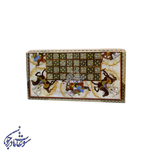 صفحه شطرنج خاتم طرح چوگان