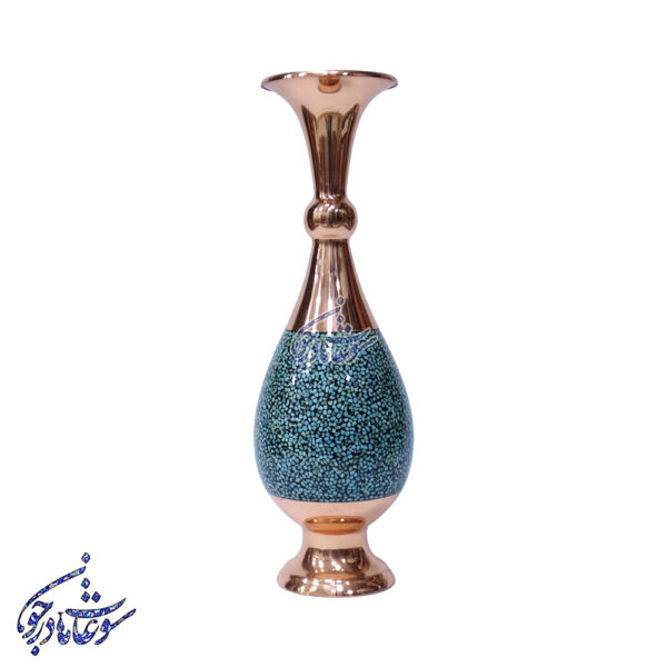 گلدان فیروزه کوب مدل صراحی سایز 30 تک
