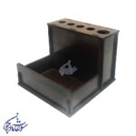 جا قلمی و جاکارتی چوبی سیاه