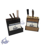 جا کارتی و جا قلمی چوبی