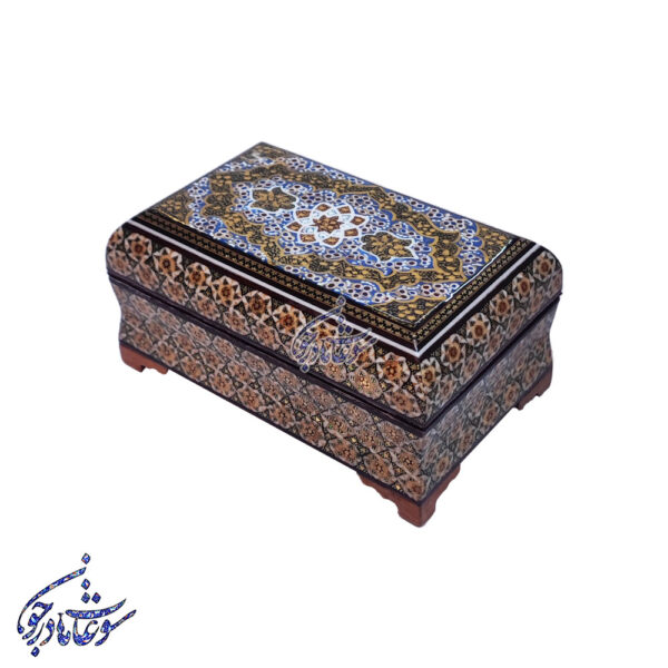 جعبه بغل کاس خاتم طرح تذهیب بزرگ