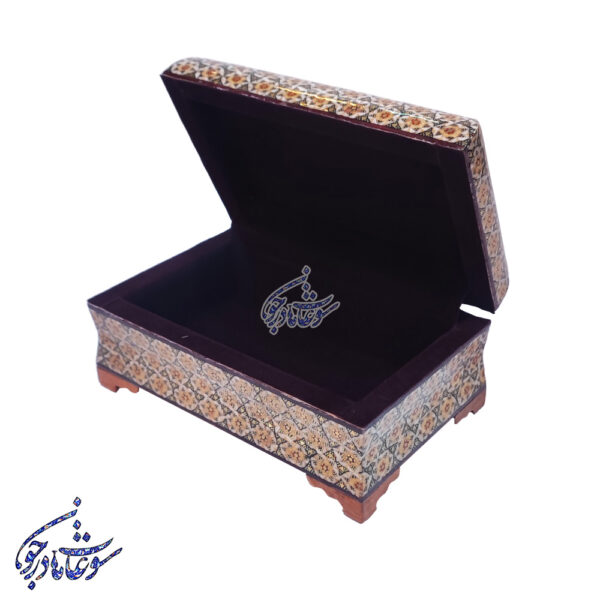جعبه بغل کاس خاتم طرح تذهیب بزرگ