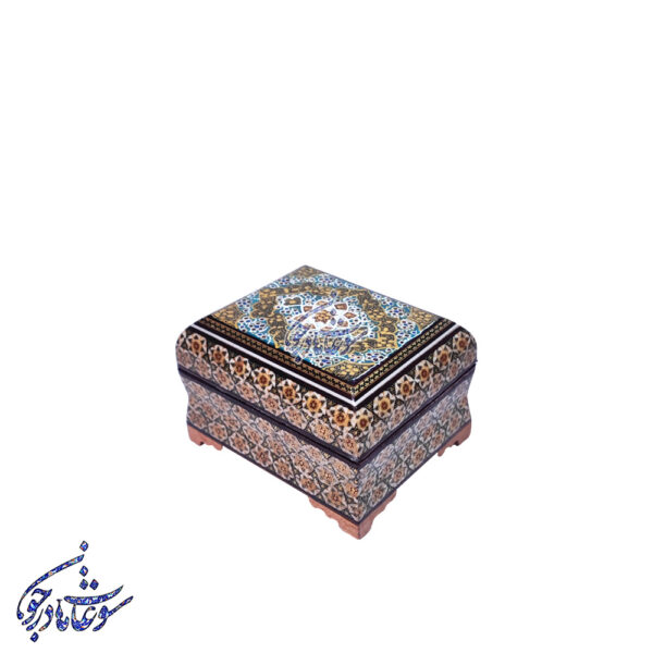 جعبه بغل کاس خاتم طرح تذهیب کوچک