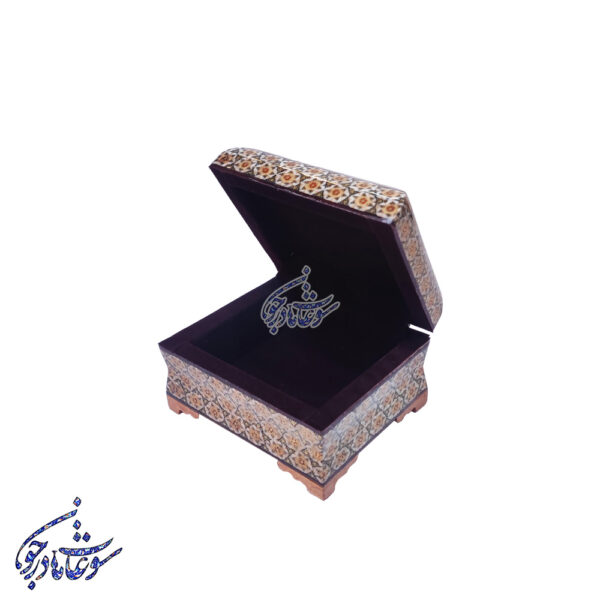 جعبه بغل کاس خاتم طرح تذهیب کوچک