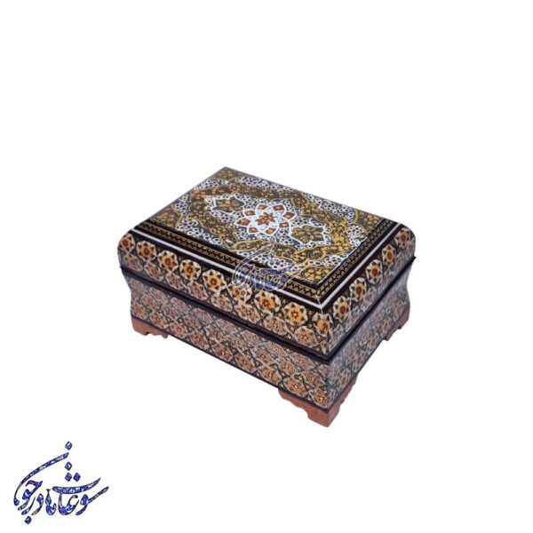 جعبه بغل کاس خاتم طرح تذهیب متوسط
