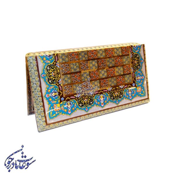 تخته نرد خاتم و تذهیب آبی