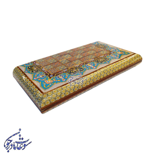 تخته نرد خاتم و تذهیب آبی