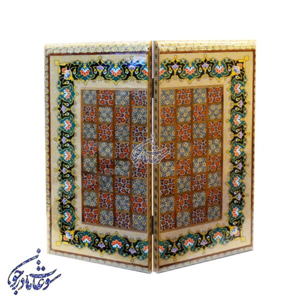 تخته نرد خاتم و تذهیب سبز