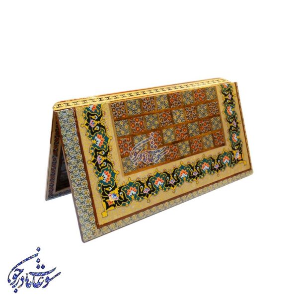 تخته نرد خاتم و تذهیب سبز