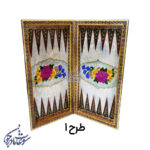 تخته نرد و شطرنج خاتم طرح گل و مرغ طرح 1