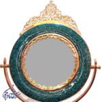 آینه فیروزه کوب گرد کوچک-2
