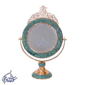 آینه فیروزه کوب گرد بزرگ