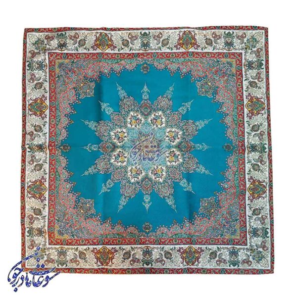 رومیزی ترمه ۷رنگ طرح بته جقه خورشیدی طرح پنج