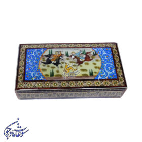 دستکشدان خاتم طرح شکار