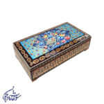 جعبه دستکش طرح گل و مرغ خاتم کاری
