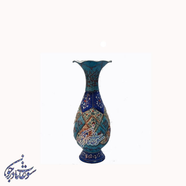 گلدان کوچک مینا کاری