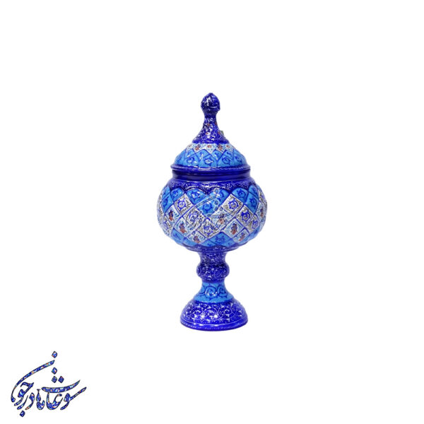 قندان میناکاری پایه دار