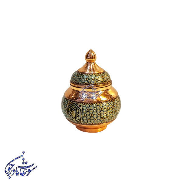 قندان مس و خاتم نقلی