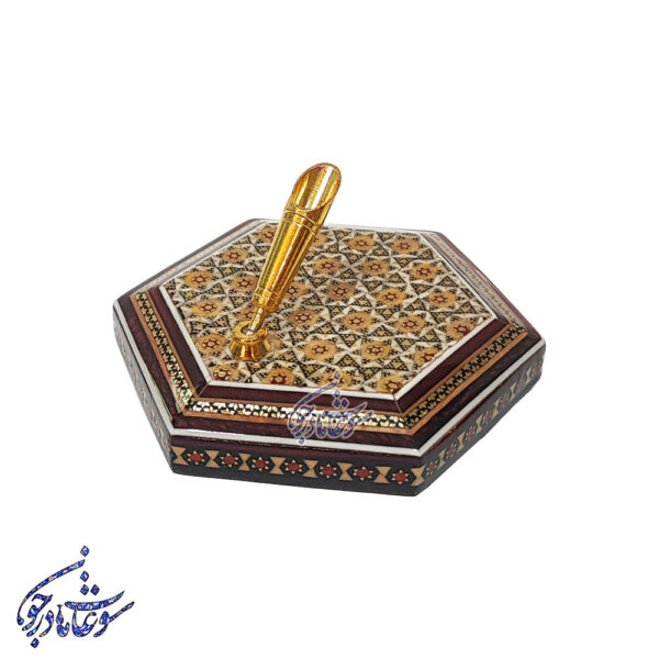 جاقلمی خاتم کاری 6 گوش
