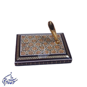 جا قلمی خاتم کاری تکی