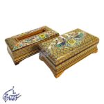 ست جا دستمال و جا قاشق گل و مرغ و خاتم