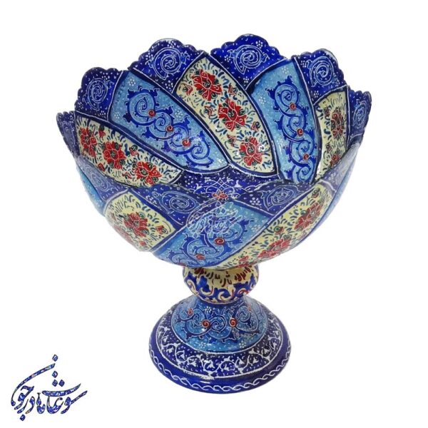 کاسه پایه دار میناکاری - Image 8