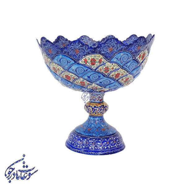 کاسه پایه دار میناکاری