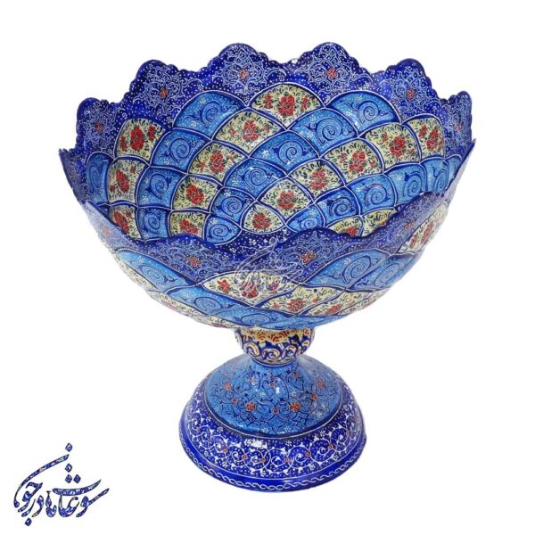 کاسه میناکاری پایه دار