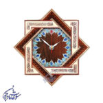 ساعت دیواری خاتم کاری مدل ستاره ای