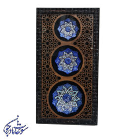 قاب بشقاب میناکاری مشبک سه تکه