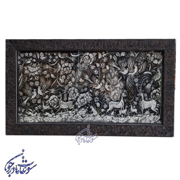 قاب مسی 30در 60 نقره ای رنگ