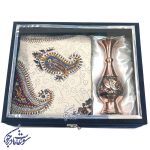 باکس هدیه گلدان سایز 20 و رومیزی قلمکار - Image 8