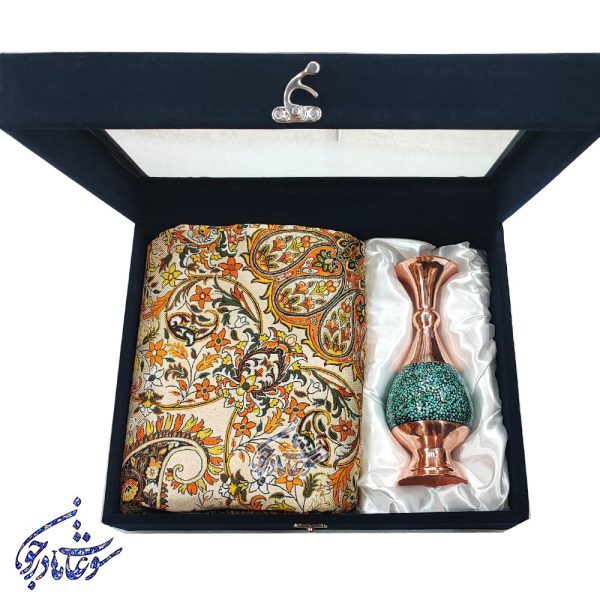 پک کادویی گلدان به همراه پارچه ترمه - Image 4